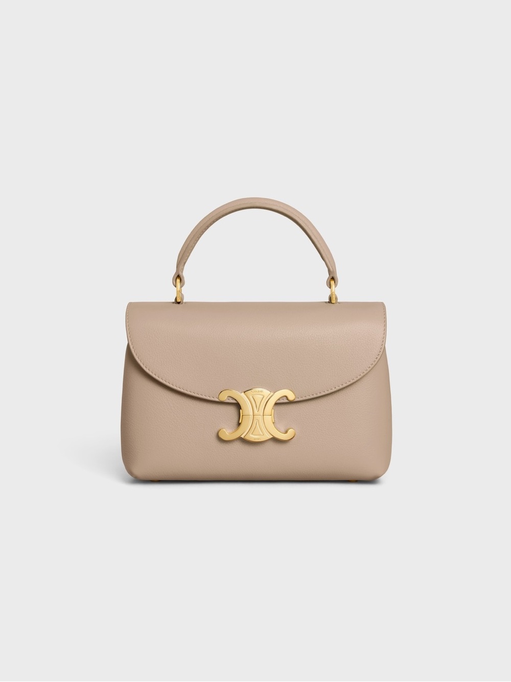 Celine nino teen Triomphe Top Handle Bag in Beige